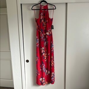 Floral Red Maxi Dress